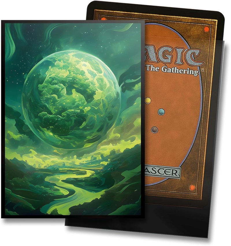 Kiiransr MTG Card Sleeves - Forest - Planet Basic Lands Series - Ultra Clear Front & Matte Finish Back, 100 Count Standard Size Matte Art Sleeve for Magic The Gathering - Image 2